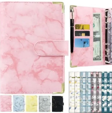 PINK MARBLE BUDGET BINDER
